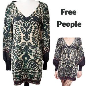 FREE PEOPLE Music & Lyrics Printed Mini Dress Women's S